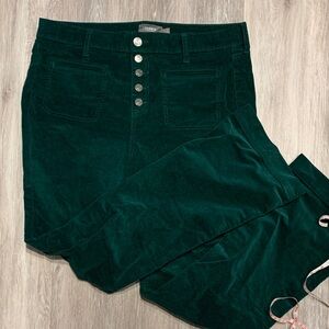 Torrid Emerald Green Corduroy Pants | Plus Size | Whimsy Goth / Dark Academia